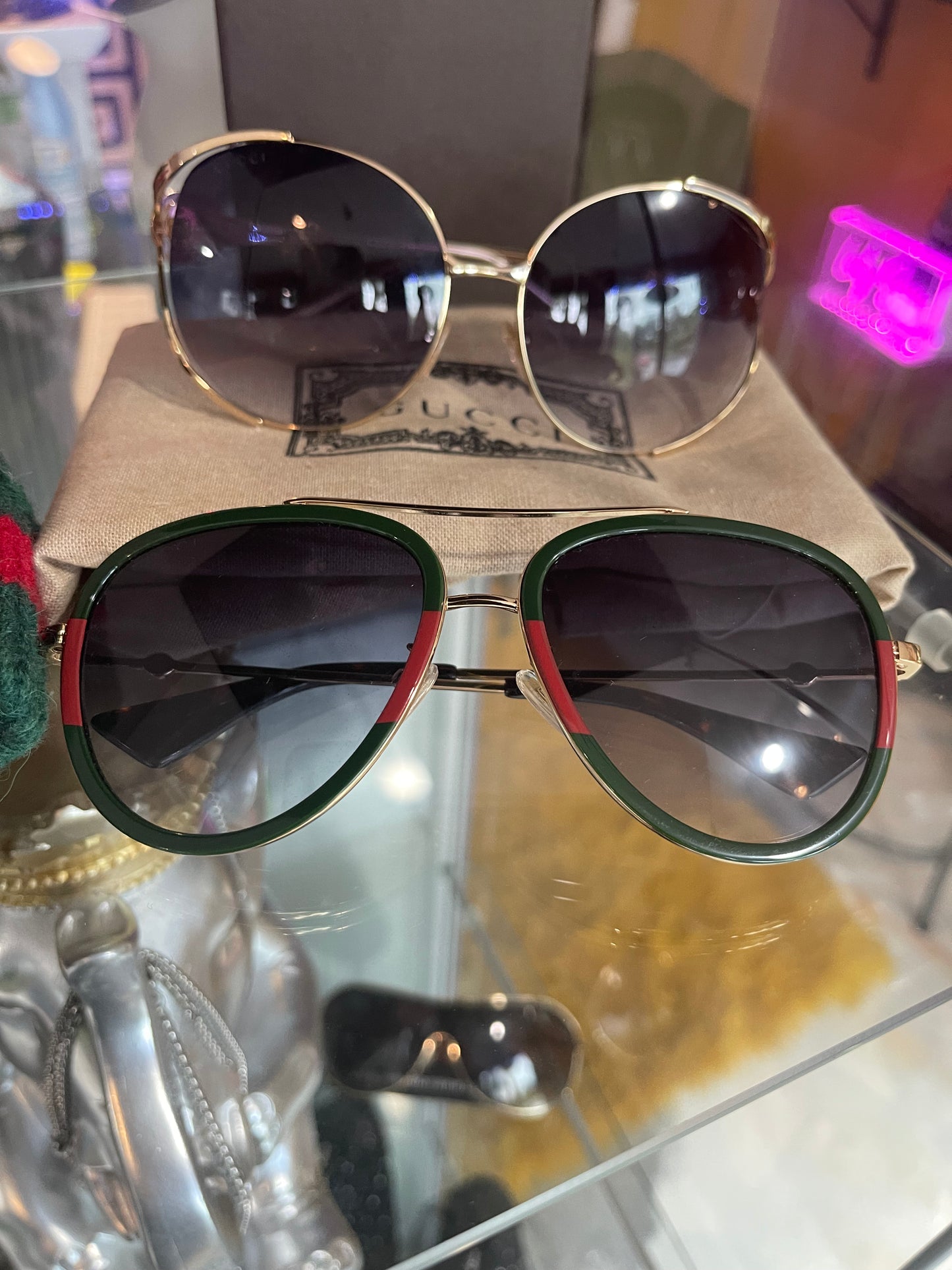 Gucci aviator glasses